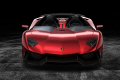 Le porte dell’Aventador J si aprono verso l’alto e sono dotate di un piccolo vetro laterale fisso. Le voluminose fiancate posteriori sono realizzate seguendo la tradizione Lamborghini.