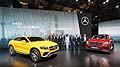 La premiere assoluta del brand tedesco è la show car GLC Coupé Concept, attraverso la quale Mercedes esprime la combinazione ideale tra SUV multifunzionali e Coupé, un felice connubio che ha già i suoi precedenti con la GLE Coupé
