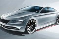 La coupé cinque porte VisionC, elegante e dinamica, anticipa il futuro orientamento estetico di Skoda. 