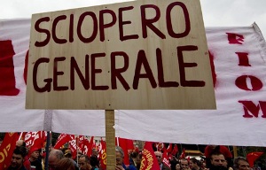 La protesta contro la manovra finanziaria