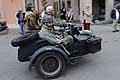 Sidecar militare per la parata storica, 72° Anniversario Liberazione d´Italia a Ferrara