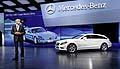 Mercedes-Benz at the Mondial de l’Automobile 2012 in Paris: Dr. Dieter Zetsche, Chairman of the Daimler Board of Management and Head of Mercedes-Benz Cars with the new CLS Shooting Brake