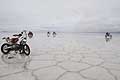 Quads e moto in azione sulle Saline per 8° stage Uyuni - Iquique della Dakar 2015