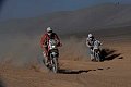 Dakar 9° stage - moto 184 KTM 450 Rally EXC del turco Sakir Senkalayci / moto 56 Yamaha 450 YZF del francese Merard Jaen Christophe