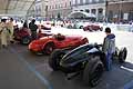 Panoramica auto d'epoca nell'area paddock al Gran Premio di Bari