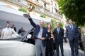 La vettura, particolarmente rara, è un coupé realizzato dal carrozziere Figoni presentata per la prima volta a Parigi nel 1933, che si aggiudicò diversi concorsi d’eleganza e che nel 1935, con una carrozzeria leggera, vinse anche la 24 ore di Le Mans.
