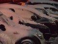 Auto innevate nella città di Roma