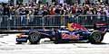 La Red Bull di Mark Webber in pista nella città di Torino