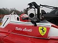 Monoposto Ferrari di Niki Lauda con l´attore Daniel-Bruhl nel Film Rush regista Ron Howard