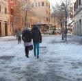 Forte nevecata a Roma difficoltà anche per i pedoni