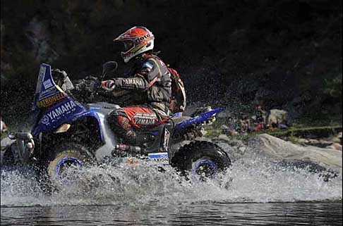Dakar 2013 - 10° stage Cordoba La Rioja Quads Yamaha attaversamento fiume width=