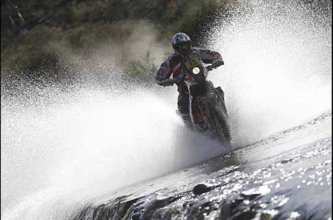 Dakar 2013 - 10° stage Dakar Cordoba La Rioja il biker Gerard Farressu moto Honda EVO HM CRF 450 X AR width=