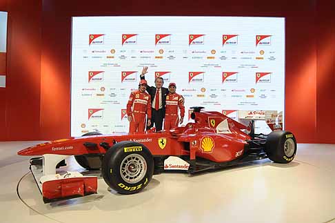 Ferrari - F150 con Alonso, Montezemolo e Massa width=