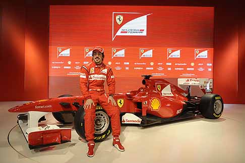 Ferrari - Monoposto Ferrari F150 e Fernando Alonso width=
