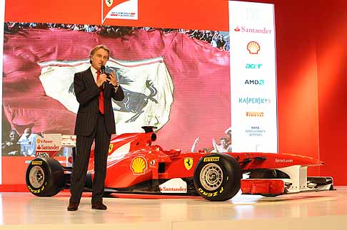 Ferrari - Montezemolo e la monoposto Ferrari F150 width=