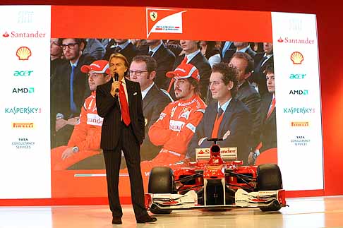 Ferrari - presidente della Ferrari Luca Cordero di Montezemolo e Ferrari F150 width=