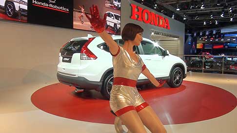 Honda - A rider takes the U3-X for a spin on the Honda stand at the Moscow International Automobile Salon 2012 width=