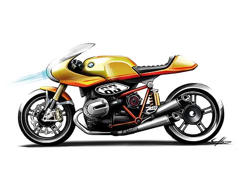 BMW - BMW Concept Ninety moto dal design sportivo width=