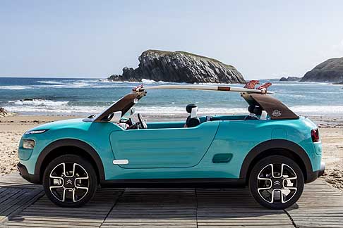 Citroen - Citroen Cactus M concept laterale con tavola da Surf width=
