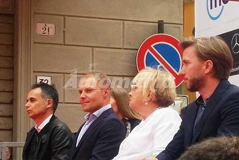 Premiato Valteri Bottas - Consegna Premio Trofeo Lorenzo Bandini a Brisighella, con i piloti Valtteri Bottas e Nick Heidfeld