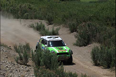 Dakar 2013 - Dakar 2013 Mini All4 Racing Stephane Perterhansel leader della classifica generale width=
