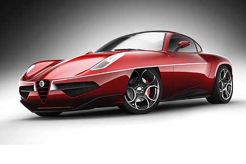 Disco Volante - Disco Volante Touring la carrozzeria Touring presenta ufficialmente la sua nuova realizzazione su base Alfa Romeo 8C Competizione width=