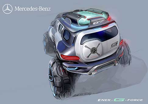 Mercedes - Mercedes Ener G-Force off-road for tomorrow alimentato ad acqua sul tetto width=