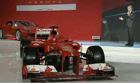 Ferrari - Nuova Ferrari F138 presentata da Luca Cordero di Montezemolo per il Campionato del Mondo di Formula 1 2013 width=