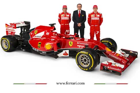 Ferrari - Ferrari F14 T con Alonso, Domenicani e Raikkonen width=