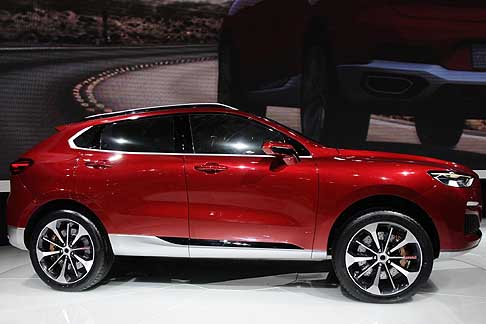 Sfida tra SUV Concept:: Qoros e Haval - Haval Concept R vista laterale presentato al Shangai Auto Show 2015 width=