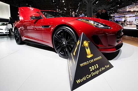 Jaguar F-Type - Jaguar F-Type 2013 World Car Design of the Year al Salone di New York width=