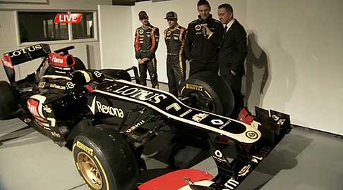 Lotus F1 - Lotus E21 Formula1 e piloti Kimi Raikkonen e Romain Grosjean width=