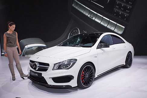 Mercedes-Benz - Mercedes-Benz CLA 45 AMG and model at the New York Auto Show 2013 width=