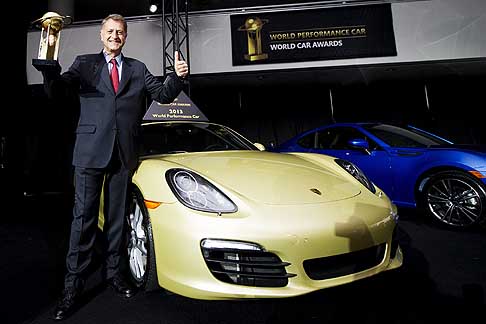 Porsche Boxster / Cayman - Porsche Boxster / Cayman premiata World Performance Car of the Year 2013 al Salone di New York width=