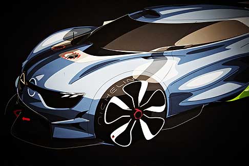Renault - Renault Alpine A110-50 concept car design - Genesis of the concept car. Sketch in the styling workshops at the Technocentre width=