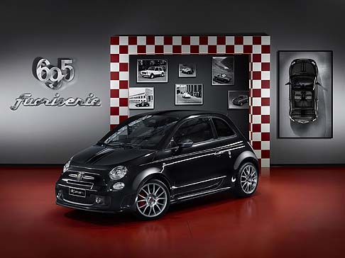 Abarth - La livrea bicolore caratterizza, invece, la Abarth 695 Scorpione, sviluppata partendo dalle storiche Autobianchi A112 Abarth e 124 Abarth.  width=