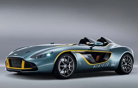 Aston Martin - Il prototipo, noto con la denominazione CC100, si ispira alla mitica vettura DBR1, vincitrice della competizione 24 Ore di Le Mans del 1959. width=