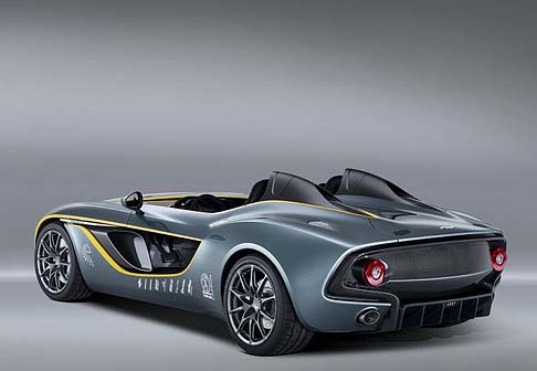Aston Martin - La CC100, acronimo di Concept Car del Centesimo anno Aston Martin, è in continuità stilistica con il modello DBR1 del 1959, pur rivisto in chiave moderna.  width=