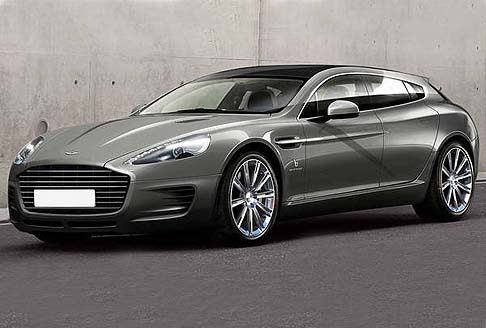Aston Martin -  Commissionata da un collezionista di Aston Martin, la Rapide Bertone è una lussuosa shooting brake, che adotta la meccanica del modello d’origine, unendo un corpo vettura muscoloso alla funzionalità del portellone posteriore. width=
