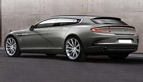 Aston Martin - L’idea del movimento è ripresa dal montante posteriore inclinato in avanti, saldato al passaruota posteriore, trasmettendo la sensazione ottica della velocità. width=