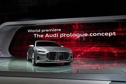 Audi - Coupè di ampie dimensioni, la nuova Audi Prologue Concept intende rappresentare il primo passo verso una nuova direzione in fatto di stile, e non solo, da parte del marchio di Ingolstadt.  width=