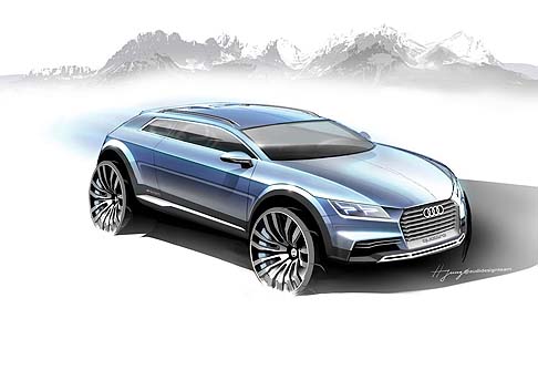 Audi - Versatiità in ogni situazione è in estrema sintesi la caratteristica essenziale del nuovo crossover di Casa Audi, che a poche settimane dal Salone di Detroit anticipa in alcuni teaser disponibili sul web.  width=