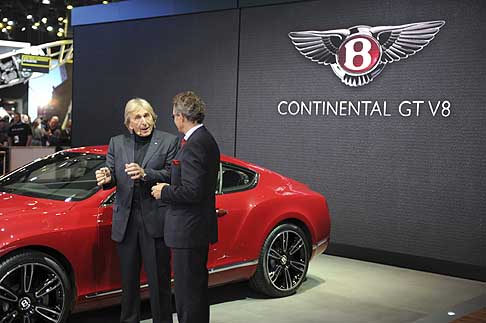 Bentley - Presentazione della Bentley Continental GT V8 con Derek Bell e Durheimer al Salone di Detroit 2012 width=