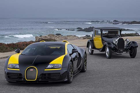 Bugatti - La tradizionale griglia a rete qui è stata sostituita con una griglia in cui le iniziali del cliente, PL, sono state tagliate al laser. width=