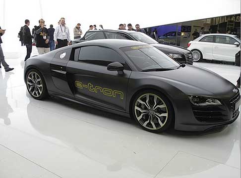 Tesla - Intenational Ces Audi R8 e-Tron supercar width=