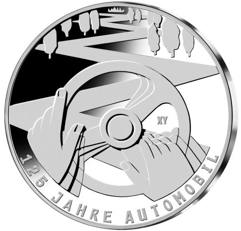 Mercedes-Benz - Moneta commemorativa con il simbolo del volante width=