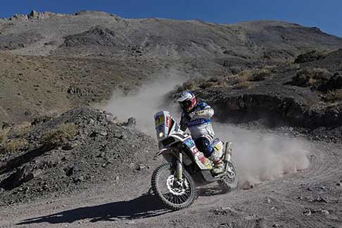 Dakar 2013 - Dakar 12° stage biker Francisco Lopez Chaleco su moto KTM width=