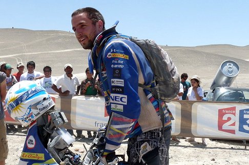 Yamaha - Dakar 13^ tappa - tracciato Nazca - Pisto il vincitore dei Quad Tomas Mappei su Yamaha width=