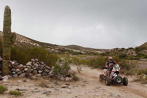 Dakar 2013 - Dakar 2013 veicolo 277 di Van Biljon Sarel E-ATV del Team Memo Tours vincitore della tappa categoria Quads width=