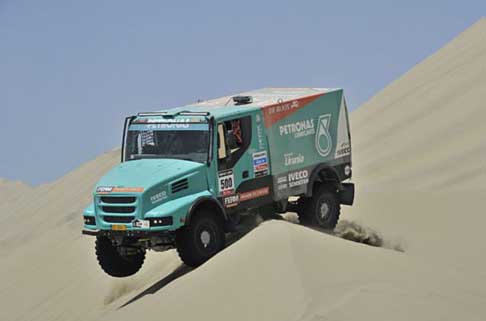 III Tappa - Dakar 2013 la 3 tappa con il camion Iveco driver Van Den Brink Martin width=